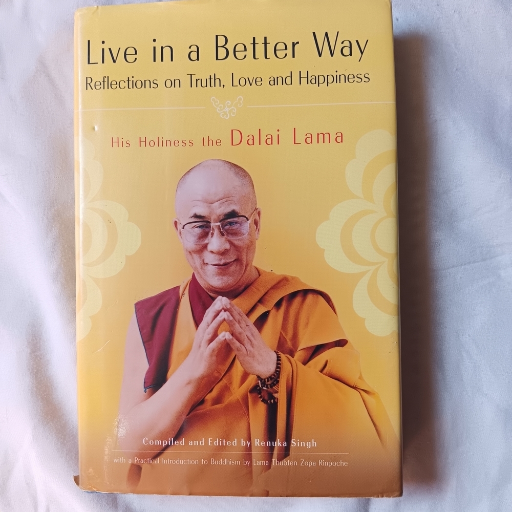 Live in a Better Way by Dalai Lama - Yellow Coffee Table Book